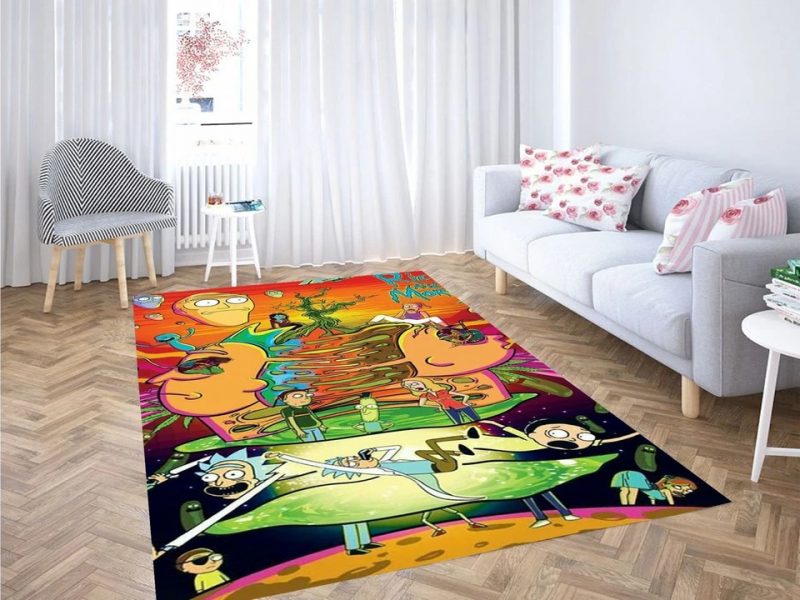 Rick and morty wallpapers carpet living room rugs