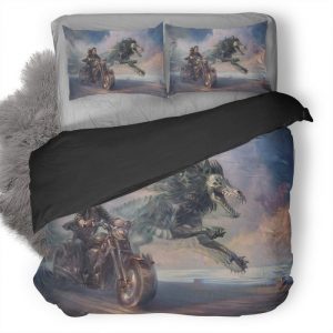 Ride With The Wolf Ii Duvet Cover and Pillowcase Set Bedding Set