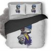 Rider Helmet Dog Minimal 3T Duvet Cover and Pillowcase Set Bedding Set