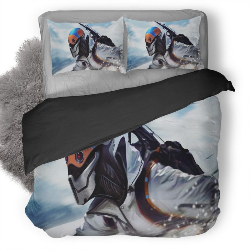 Robot In Snow Artwork 49 Duvet Cover and Pillowcase Set Bedding Set