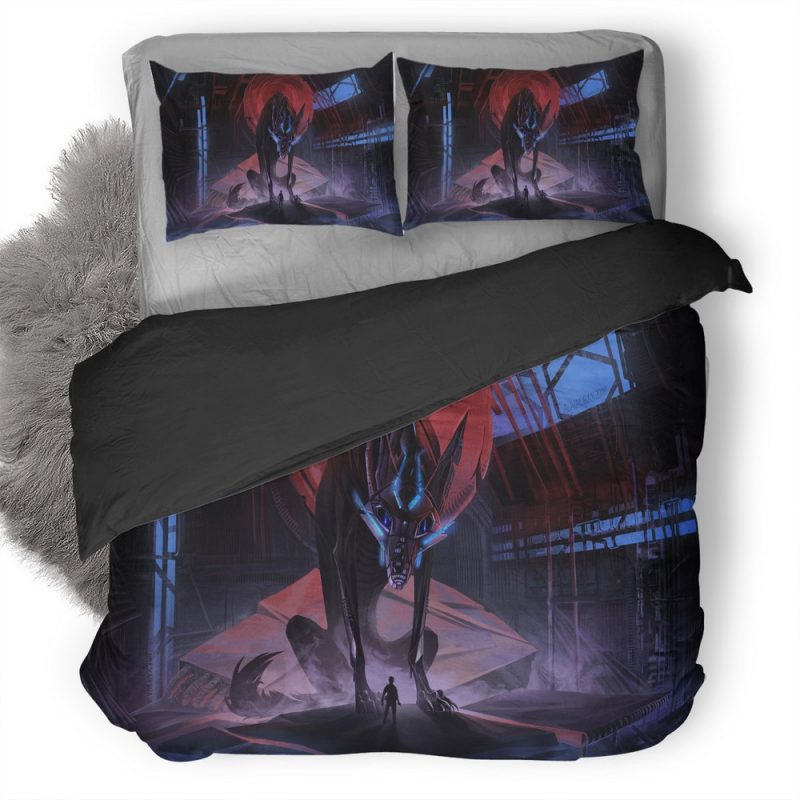 Robotic Fox Or Duvet Cover and Pillowcase Set Bedding Set