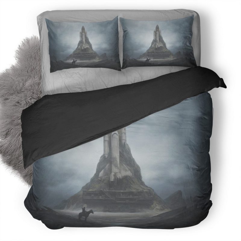 Rocket Space Art Hd Duvet Cover and Pillowcase Set Bedding Set