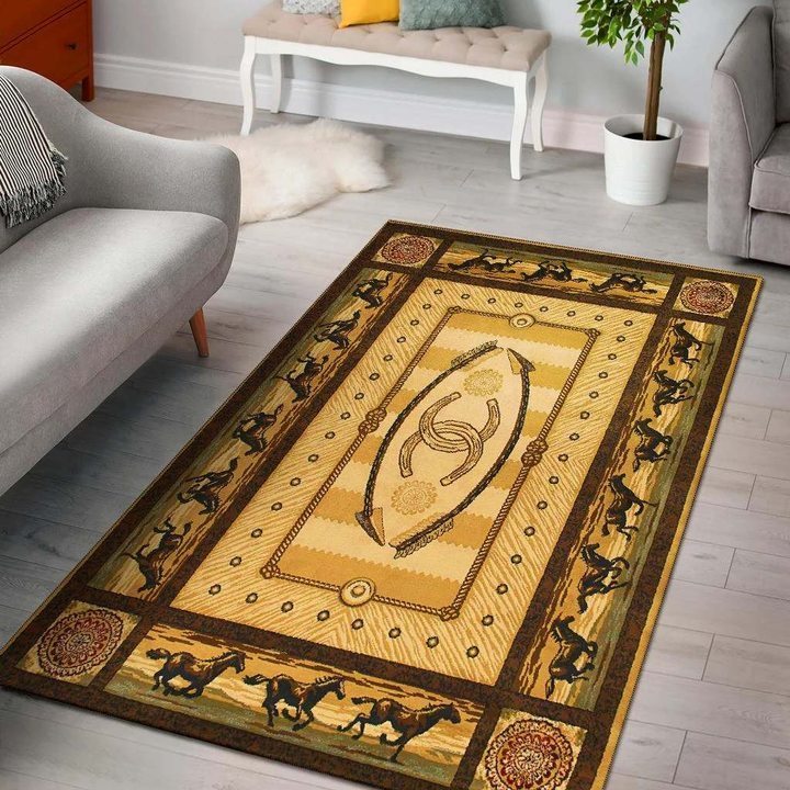 Running Horses Carpet Living Room Rugs