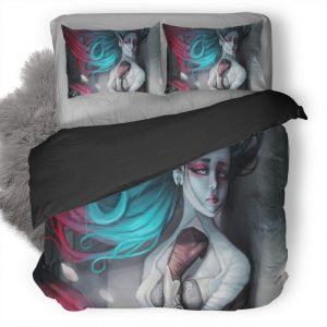 Sad Eyes Ti Duvet Cover and Pillowcase Set Bedding Set