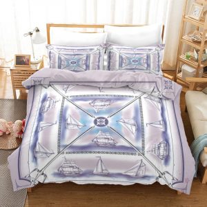 Sailboat Duvet Cover and Pillowcase Set Bedding Set