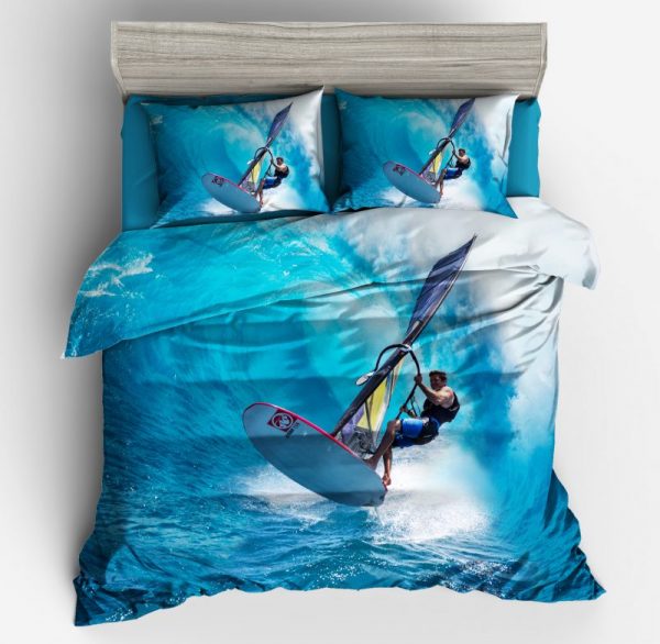 Sailing Boat 2 Duvet Cover and Pillowcase Set Bedding Set