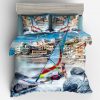 Sailing Boat Duvet Cover and Pillowcase Set Bedding Set