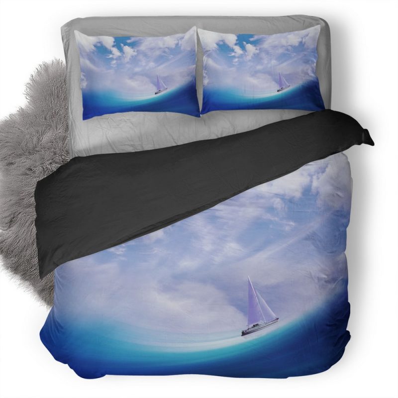 Sailing Ship In Sea 8G Duvet Cover and Pillowcase Set Bedding Set