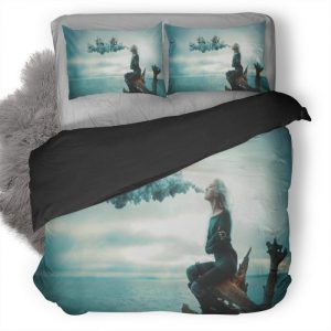 Sailing Ships Sea Smoke Duvet Cover and Pillowcase Set Bedding Set