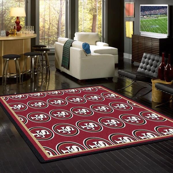 San Francisco 49Ers Repeat Carpet Living Room Rugs