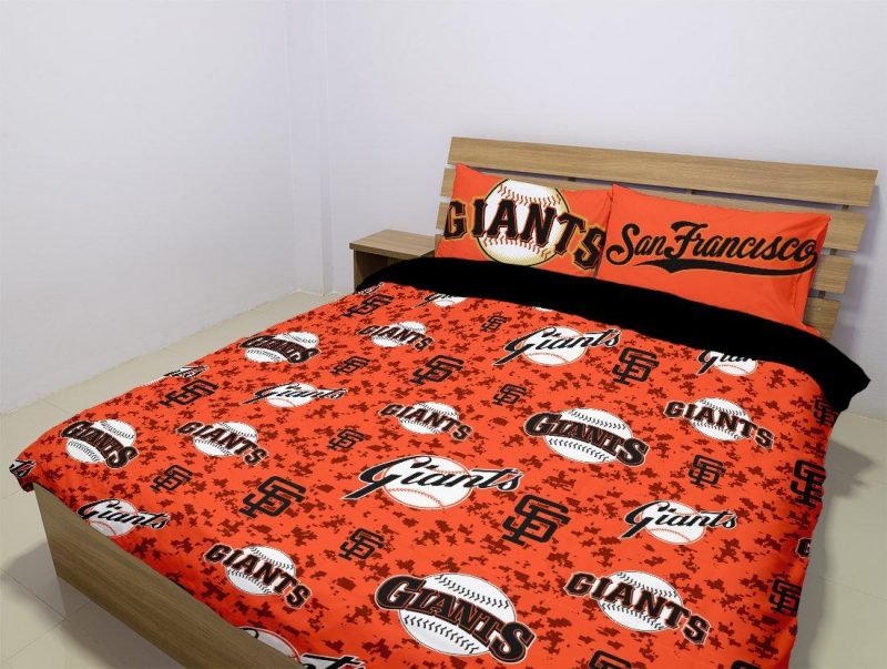 San Francisco Giants Duvet Cover and Pillowcase Set Bedding Set 988