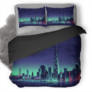 San Francisco Minimalist City Jx Duvet Cover and Pillowcase Set Bedding Set