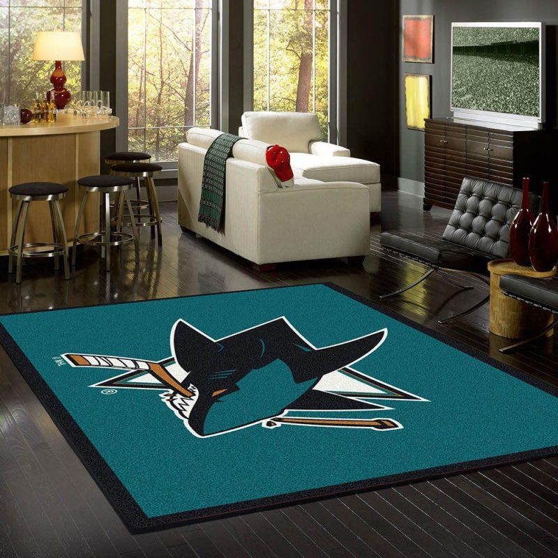 San Jose Sharks Nfl Carpet Living Room Rugs