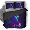 Saturn Planet Illustration Minimalist 3W Duvet Cover and Pillowcase Set Bedding Set