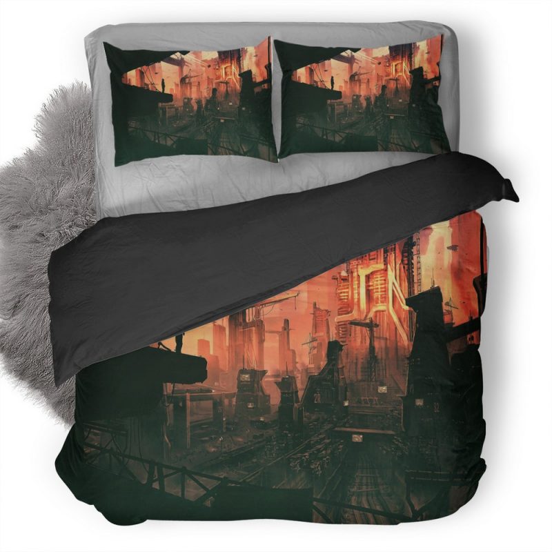 Science Fiction Concept Art 6K Duvet Cover and Pillowcase Set Bedding Set