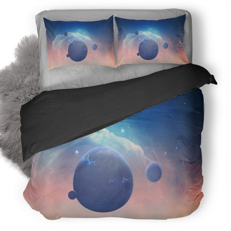 Science Fiction Planet Yg Duvet Cover and Pillowcase Set Bedding Set