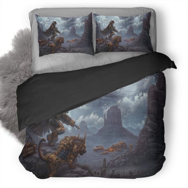 Scifi Artwork Bounty Hunter Qf Duvet Cover and Pillowcase Set Bedding Set