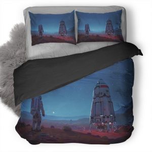 Scifi Astronaut Space Mars Is Duvet Cover and Pillowcase Set Bedding Set