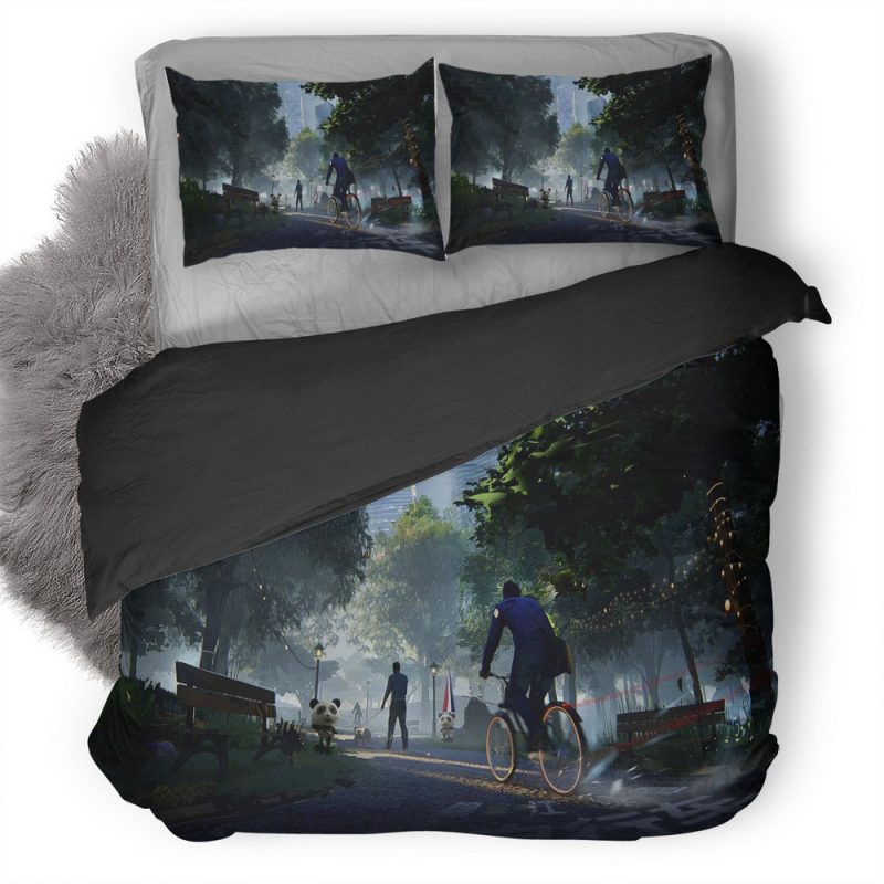 Scifi City Pl Duvet Cover and Pillowcase Set Bedding Set