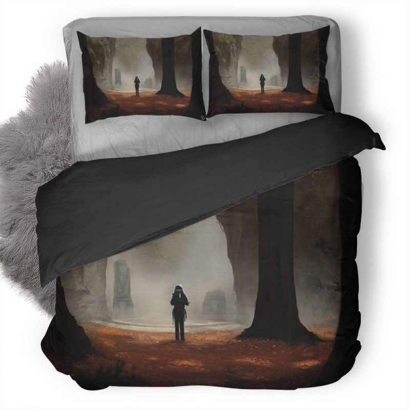 Scifi Concept Art Adventure Forest Antasy Digital Art F5 Duvet Cover and Pillowcase Set Bedding Set