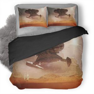 Scifi Desert Spaceship Star Trek 9N Duvet Cover and Pillowcase Set Bedding Set