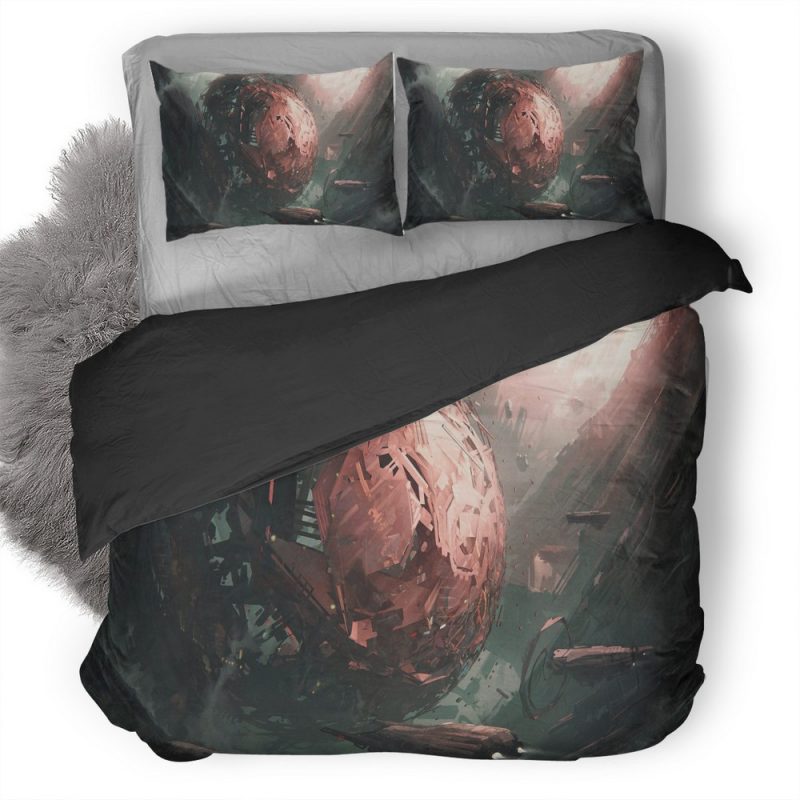 Scifi Futuristic Artwork Science Fiction Rk Duvet Cover and Pillowcase Set Bedding Set