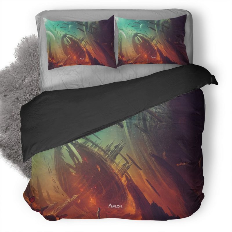 Scifi Planet Photomanipulation Space 1I Duvet Cover and Pillowcase Set Bedding Set