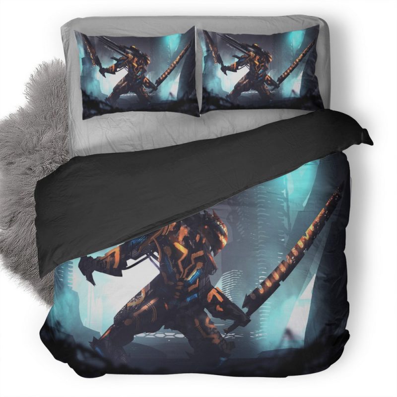 Scifi Robot Digital Art L2 Duvet Cover and Pillowcase Set Bedding Set