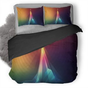 Scifi Rocket Colorful Minimalism Vy Duvet Cover and Pillowcase Set Bedding Set