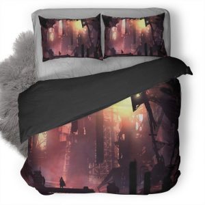 Scifi Warrior Digital Art E7 Duvet Cover and Pillowcase Set Bedding Set