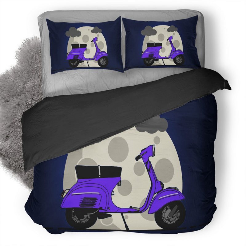 Scooter Minimal Ut Duvet Cover and Pillowcase Set Bedding Set