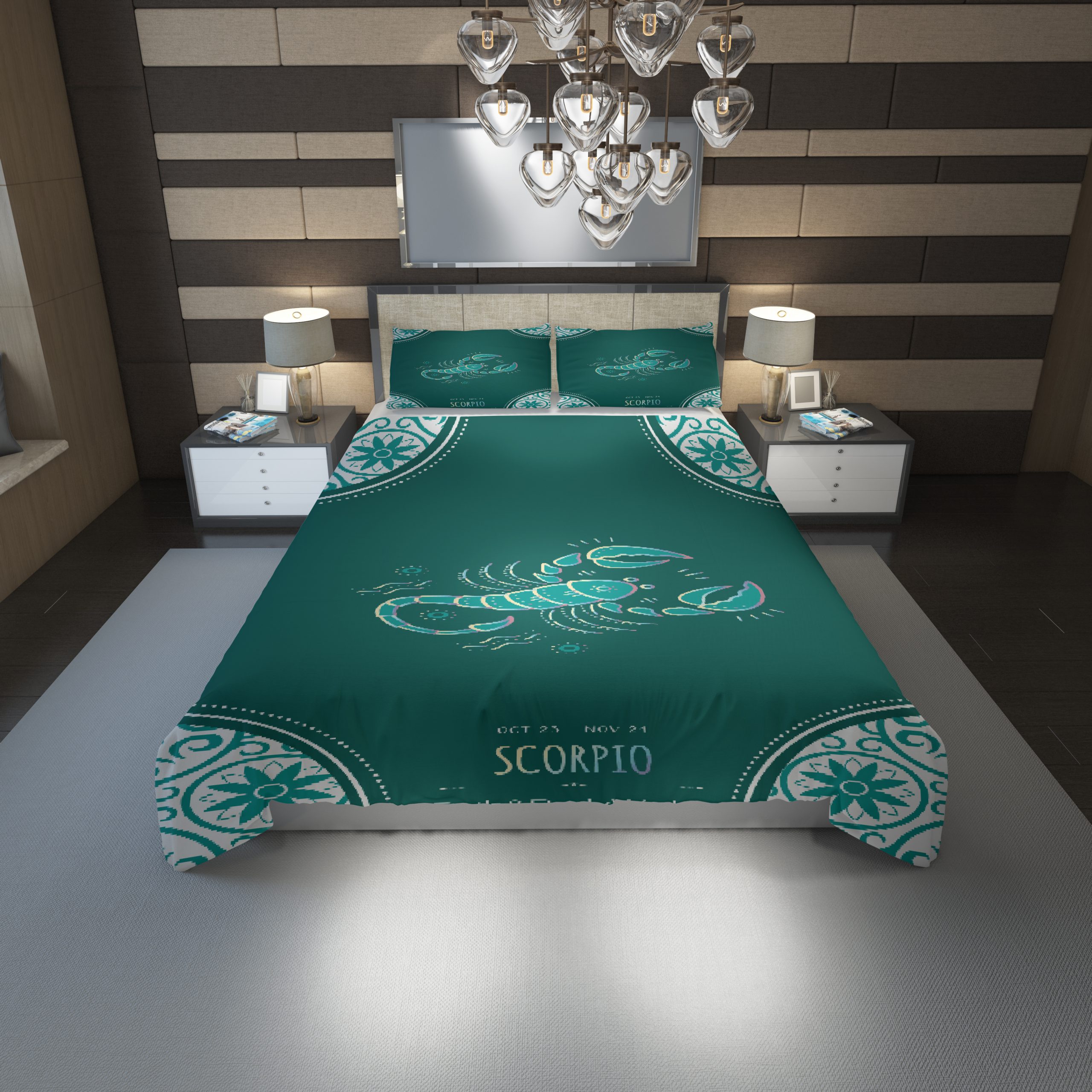 Scorpio Season Duvet Cover and Pillowcase Set Bedding Set 1230