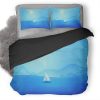 Sea Boat Material Minimal St Duvet Cover and Pillowcase Set Bedding Set