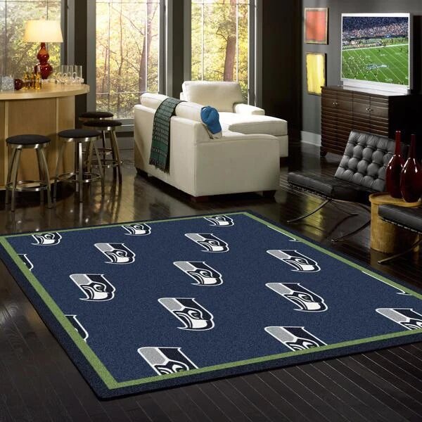 Seattle Seahawks Repeat Carpet Living Room Rugs