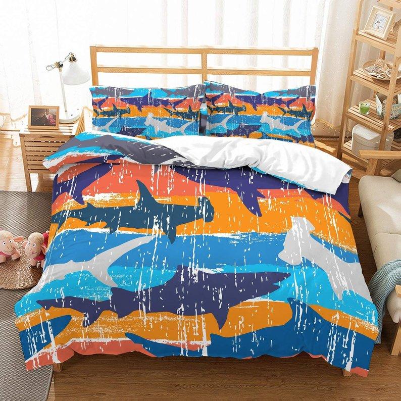 Shark 2 Duvet Cover and Pillowcase Set Bedding Set