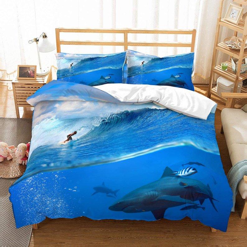 Shark 4 Duvet Cover and Pillowcase Set Bedding Set