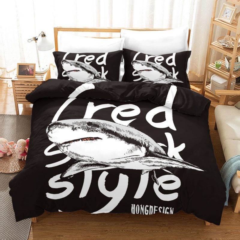 Shark Duvet Cover and Pillowcase Set Bedding Set 825