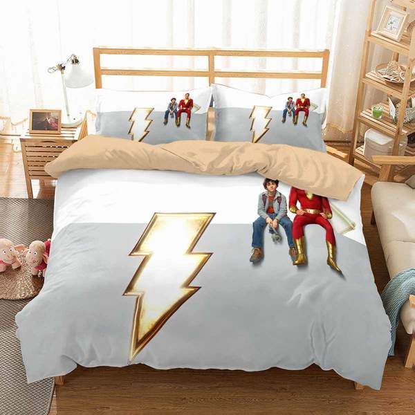 Shazam Duvet Cover and Pillowcase Set Bedding Set