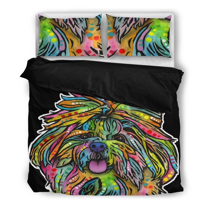 Shih Tzu 2 Duvet Cover and Pillowcase Set Bedding Set