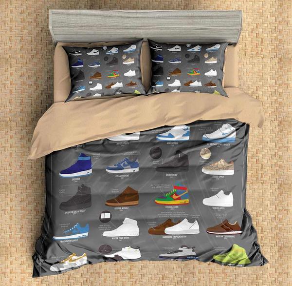 Shoes Duvet Cover and Pillowcase Set Bedding Set