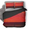 Silhouette Wind Turbines Sun Horizon Ar Duvet Cover and Pillowcase Set Bedding Set