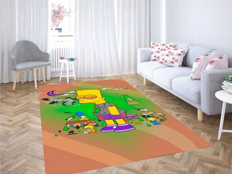 Simpson weed wallpaper carpet living room rugs