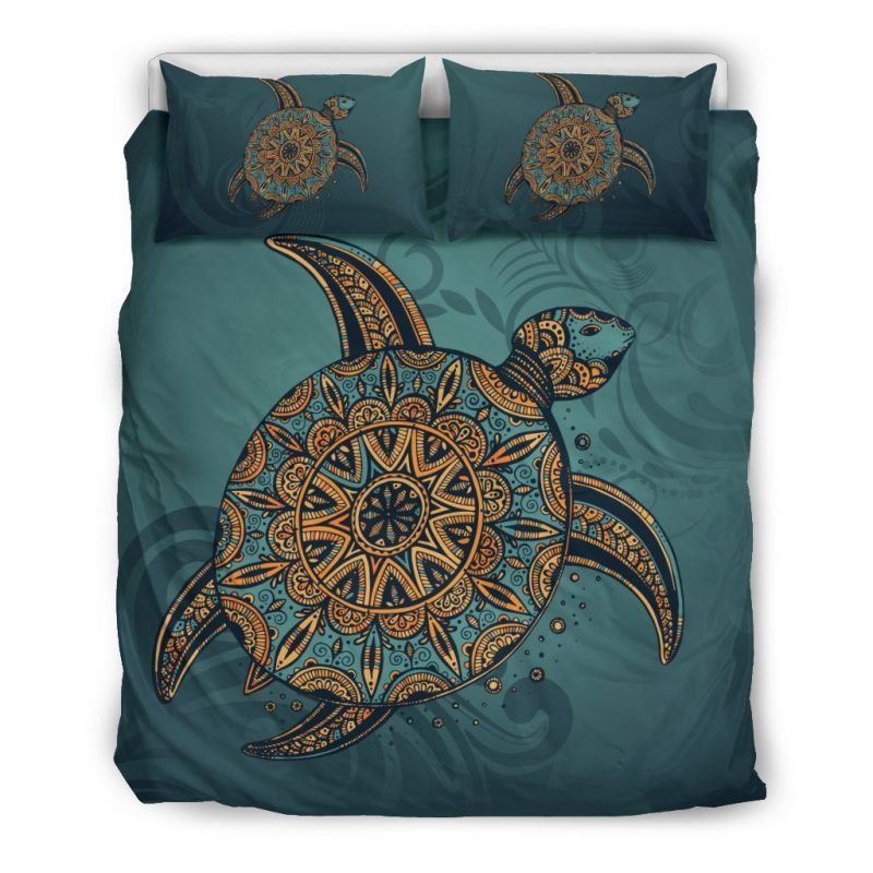 Skillful Turtle Duver Duvet Cover and Pillowcase Set Bedding Set