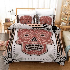 Skull Bohame Duvet Cover and Pillowcase Set Bedding Set