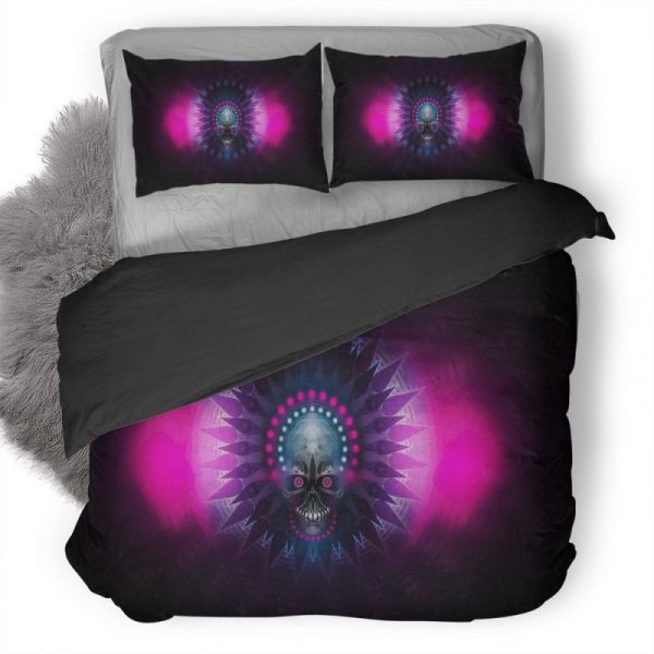 Skull Digital Art Duvet Cover and Pillowcase Set Bedding Set