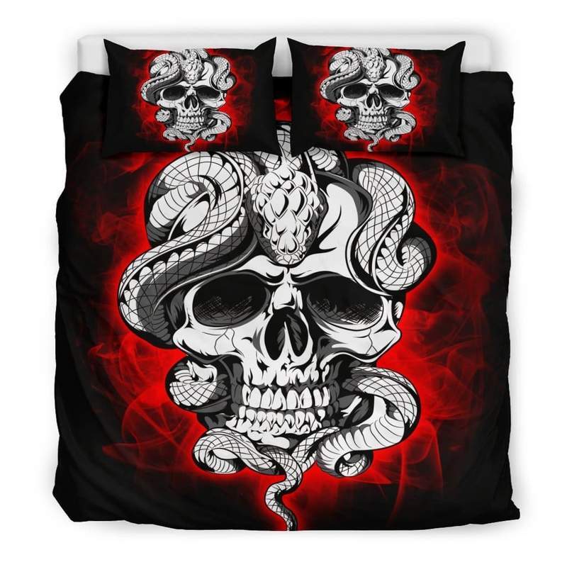 Skull Duvet Cover and Pillowcase Set Bedding Set 51