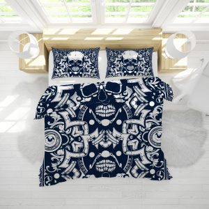 Skull Duvet Cover and Pillowcase Set Bedding Set 831