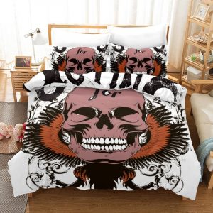 Skull For Duvet Cover and Pillowcase Set Bedding Set