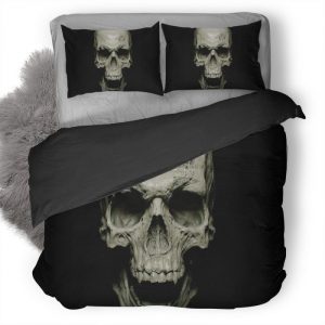 Skull Hd Duvet Cover and Pillowcase Set Bedding Set