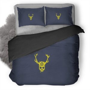 Skull Minimalist New Duvet Cover and Pillowcase Set Bedding Set